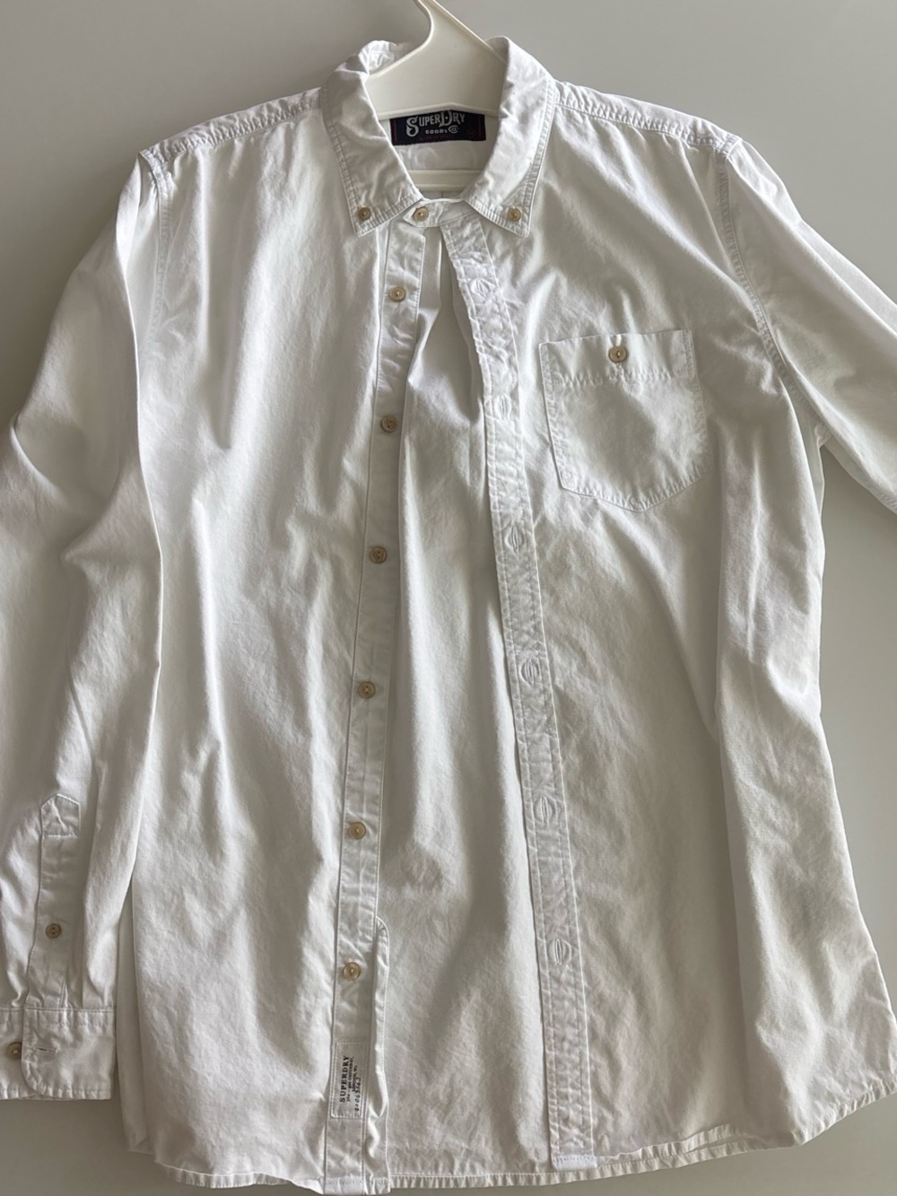 Superdry White Button-Down Oxford Shirt